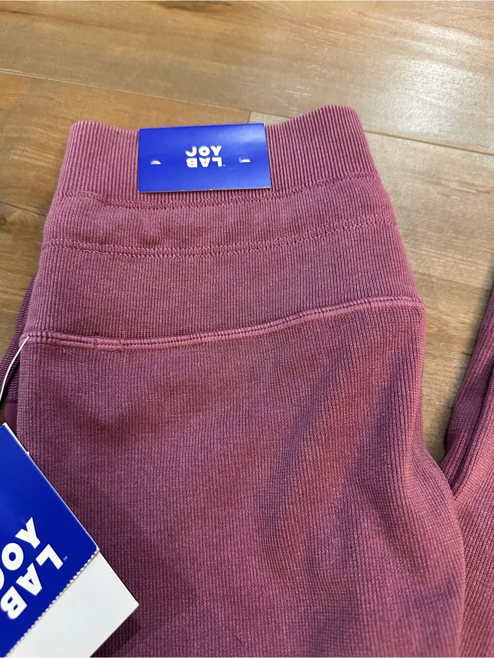 JoyLab Ribbed Drawstring Leggings in Rose and Forest - Picture 3 of 7